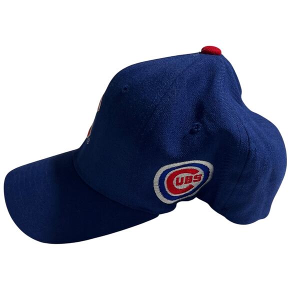 Vintage Chicago Cubs Starter Snapback Hat Blue Red 90s MLB Baseball - Picture 2 of 8